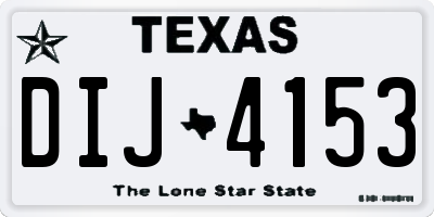 TX license plate DIJ4153
