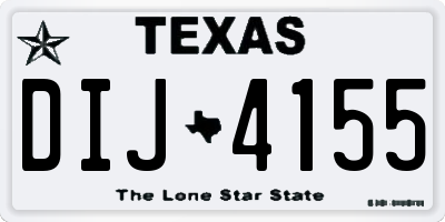 TX license plate DIJ4155