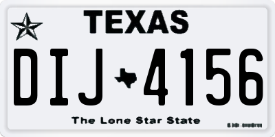 TX license plate DIJ4156