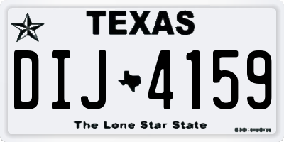 TX license plate DIJ4159