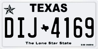 TX license plate DIJ4169