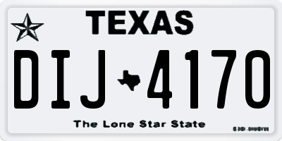 TX license plate DIJ4170