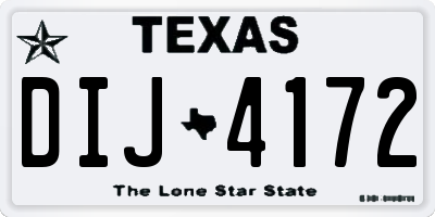 TX license plate DIJ4172