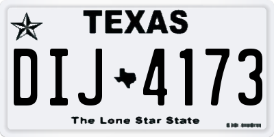 TX license plate DIJ4173