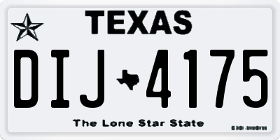 TX license plate DIJ4175