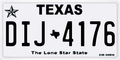TX license plate DIJ4176