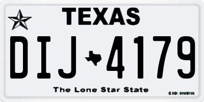 TX license plate DIJ4179