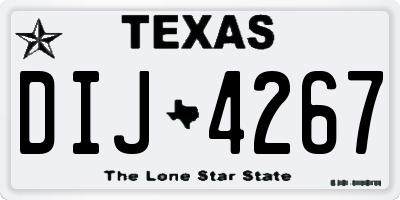 TX license plate DIJ4267