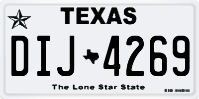 TX license plate DIJ4269