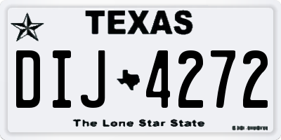 TX license plate DIJ4272