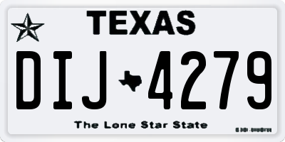 TX license plate DIJ4279