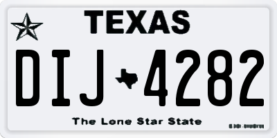 TX license plate DIJ4282