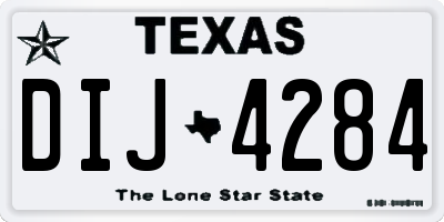 TX license plate DIJ4284