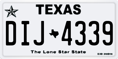 TX license plate DIJ4339