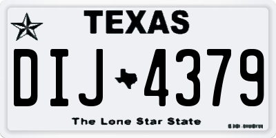 TX license plate DIJ4379