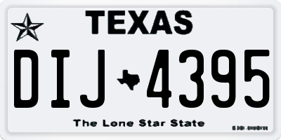 TX license plate DIJ4395