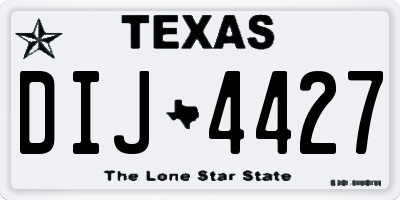TX license plate DIJ4427