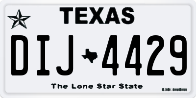 TX license plate DIJ4429