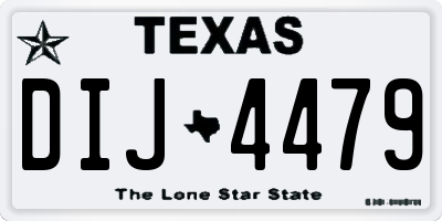 TX license plate DIJ4479