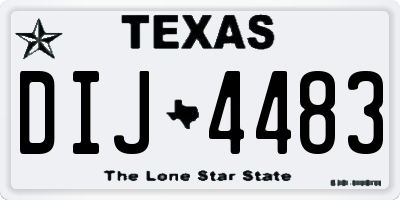 TX license plate DIJ4483