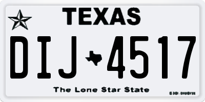 TX license plate DIJ4517
