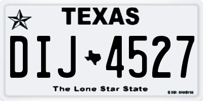 TX license plate DIJ4527