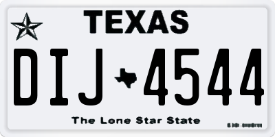 TX license plate DIJ4544