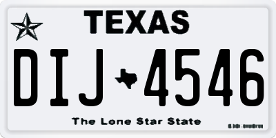 TX license plate DIJ4546