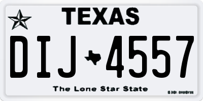 TX license plate DIJ4557