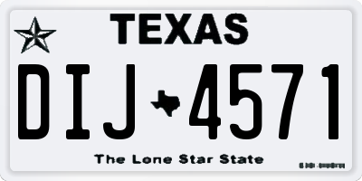 TX license plate DIJ4571