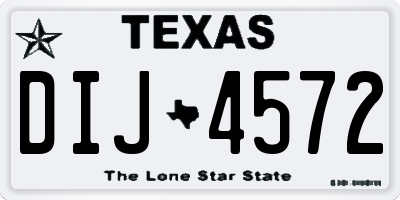 TX license plate DIJ4572