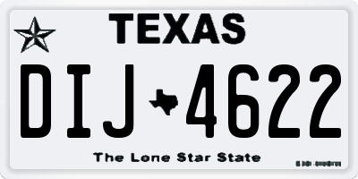 TX license plate DIJ4622