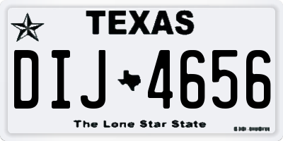 TX license plate DIJ4656