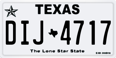TX license plate DIJ4717
