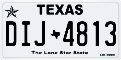 TX license plate DIJ4813