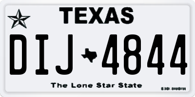 TX license plate DIJ4844
