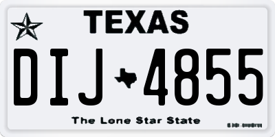 TX license plate DIJ4855