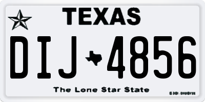 TX license plate DIJ4856