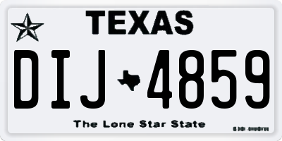 TX license plate DIJ4859