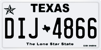 TX license plate DIJ4866