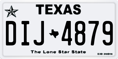 TX license plate DIJ4879