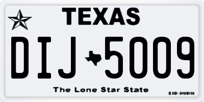 TX license plate DIJ5009