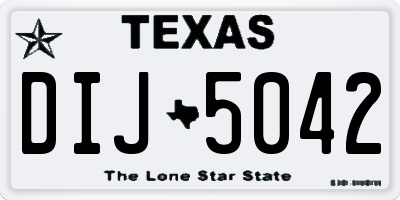 TX license plate DIJ5042