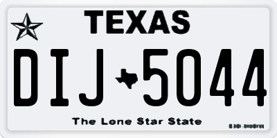 TX license plate DIJ5044