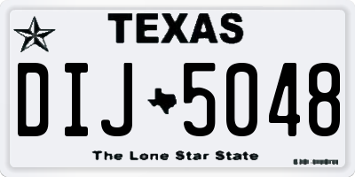 TX license plate DIJ5048