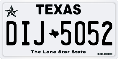 TX license plate DIJ5052