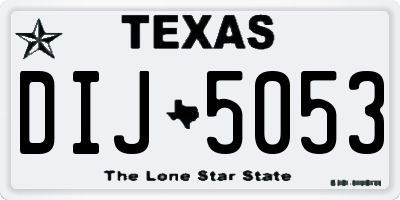 TX license plate DIJ5053