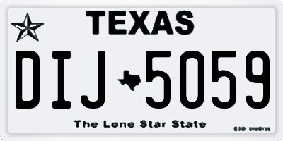 TX license plate DIJ5059