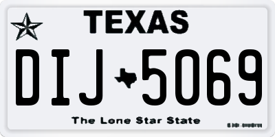 TX license plate DIJ5069
