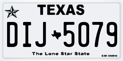 TX license plate DIJ5079